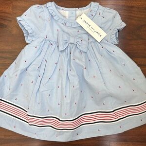 NWT 🍒 Janie and Jack Cotton Cherry Print Dress, Baby Girl Size 3-6 Months
